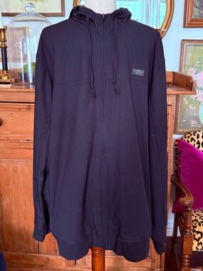 Travis Mathew Mens Full Zip Wanderlust Golf Hoodie Black 4 Way Stretch Size XL